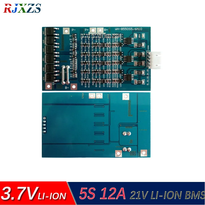 5S 12A  21V lipo lithium Polymer BMS/PCM/PCB battery protection circuit board for 5 Packs 18650 Li-ion Battery Cell w/ Balance