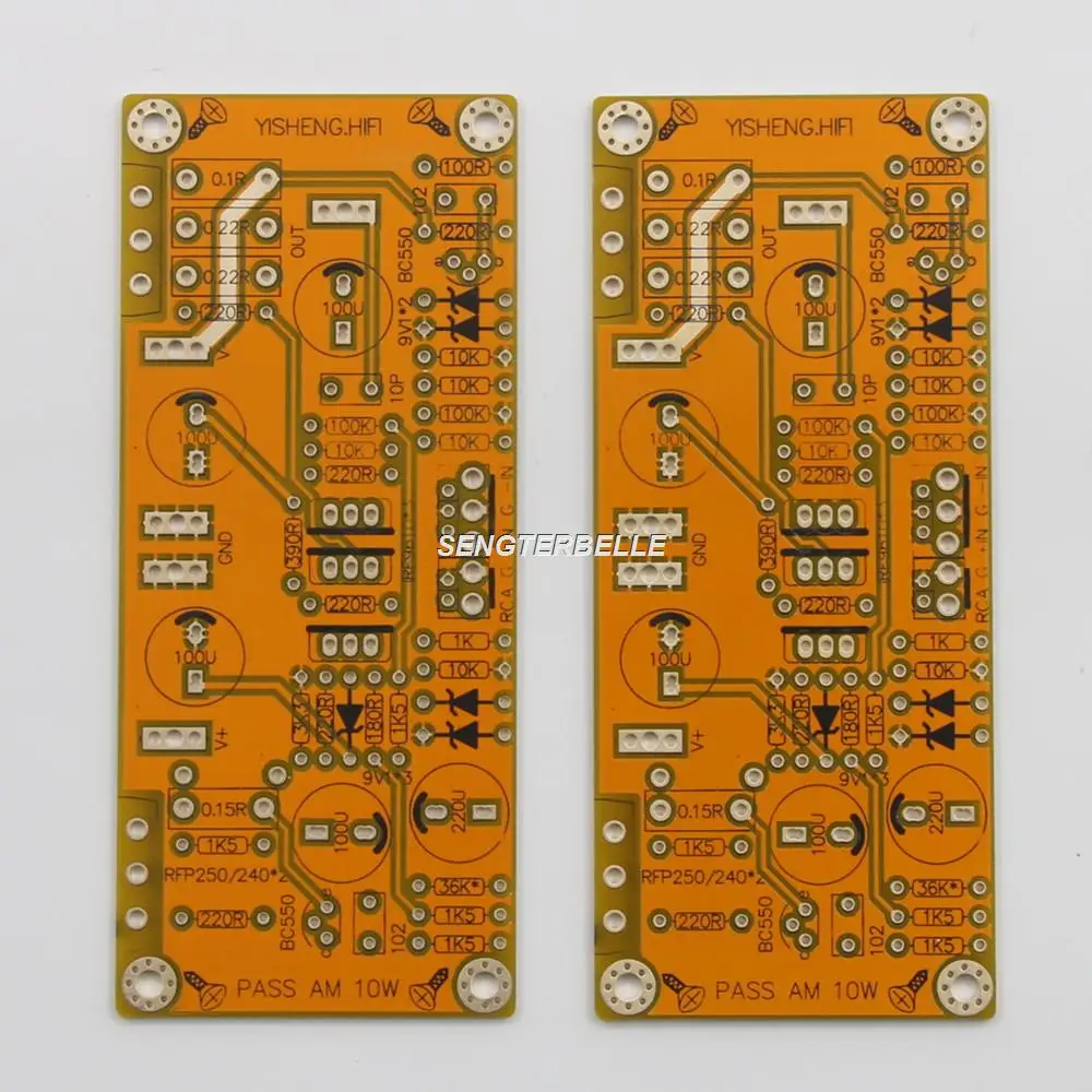 تمرير AM أحادية العضوية فئة مكبر للصوت مجلس عارية Pcb 10 واط + 10 واط أمبير متوازن