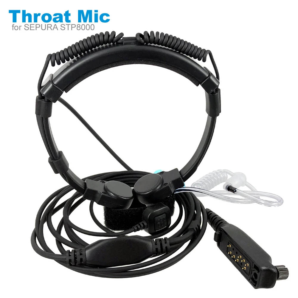 Telescopische Keel Vibratie Mic Voor Sepura Stp8000 Stp8030 Stp8035 Stp8038 Stp8040 Stp8080 Walkie Talkie Headset Oortelefoon