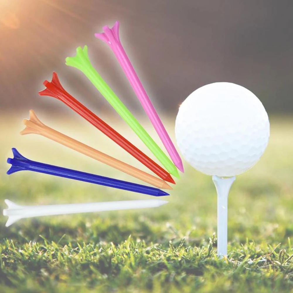 50 Buah/Set PE Plastik Golf Pelatihan Tee Pemegang Klub Berkendara Rentang Memukul Pelatih Bola Kuku Aksesori Golfer