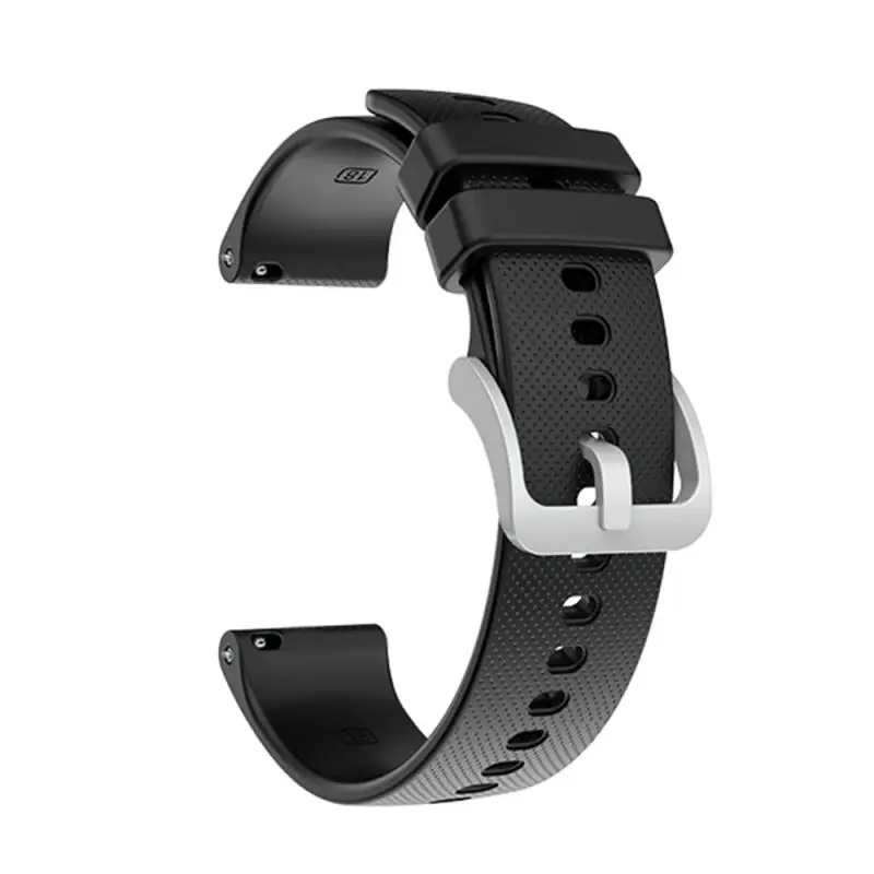 Pulseira de relógio de silicone para garmin vivoactive 3, pulseira de relógio para vivomove 3s com fivela prateada, pulseira de substituição tpu 18mm