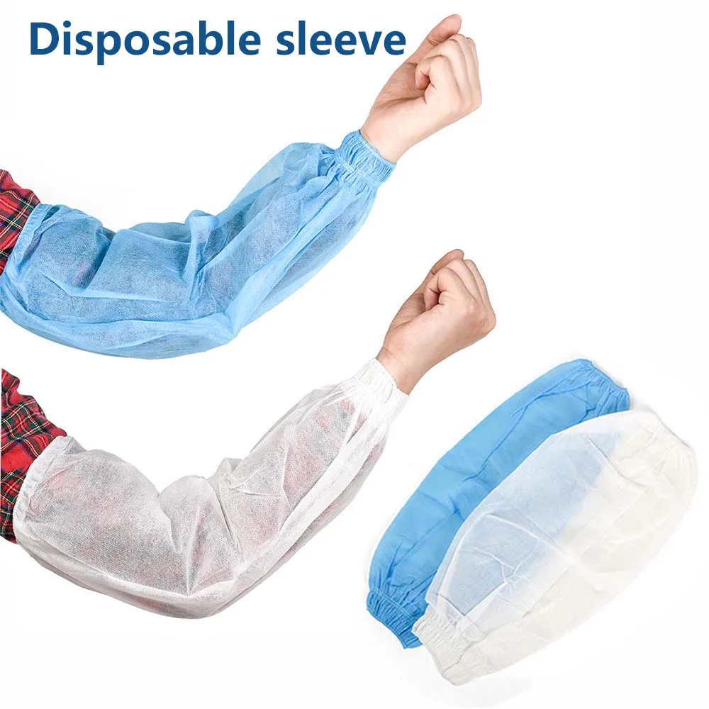 Disposable Non-woven Fabrics Oversleeves Arm Sleeves Protective Covers Oil Resistance Cleaning Oversleeves