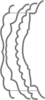 2021 AliliArts Metal Cutting Dies 4pc Edge lace diy Scrapbooking Photo Album Decorative Embossing PaperCard Crafts Die