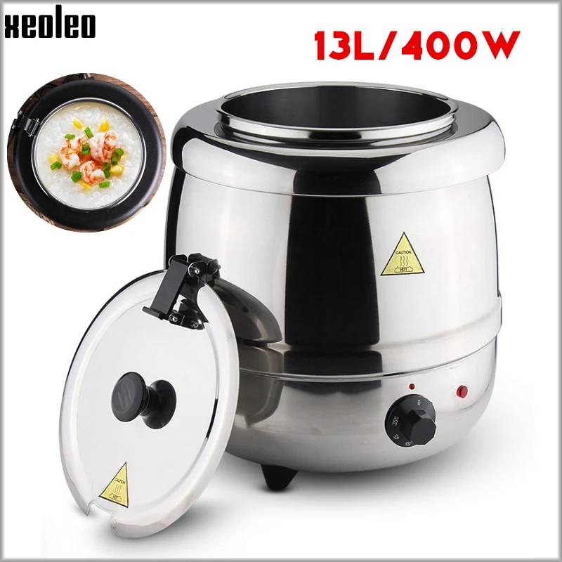 XEOLEO 13L Electric Slow Cooker Soup Stew Food Heater Warmer for Cooking Soup/Porridge/Pregnant Tonic 220V Paint/Stainless Steel