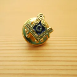 Classic Gold Plated Masonic Brooch Pin for Men Women Freemasonry Jewelry Fashion Accessories
