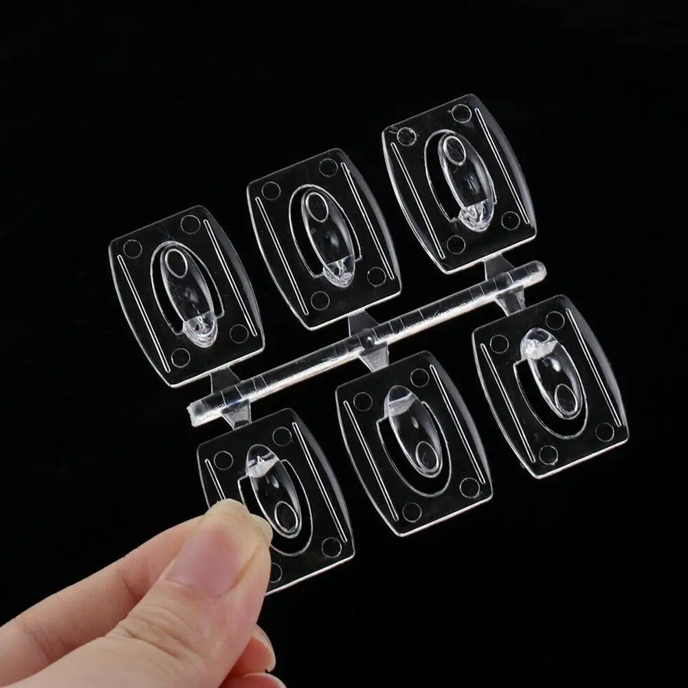 6/20pcs Small Size Transparent Removable Hook Strong Seamless Christmas Cable Clamp Adhesive Hook Kitchen Wall Bedroom Wall Rack