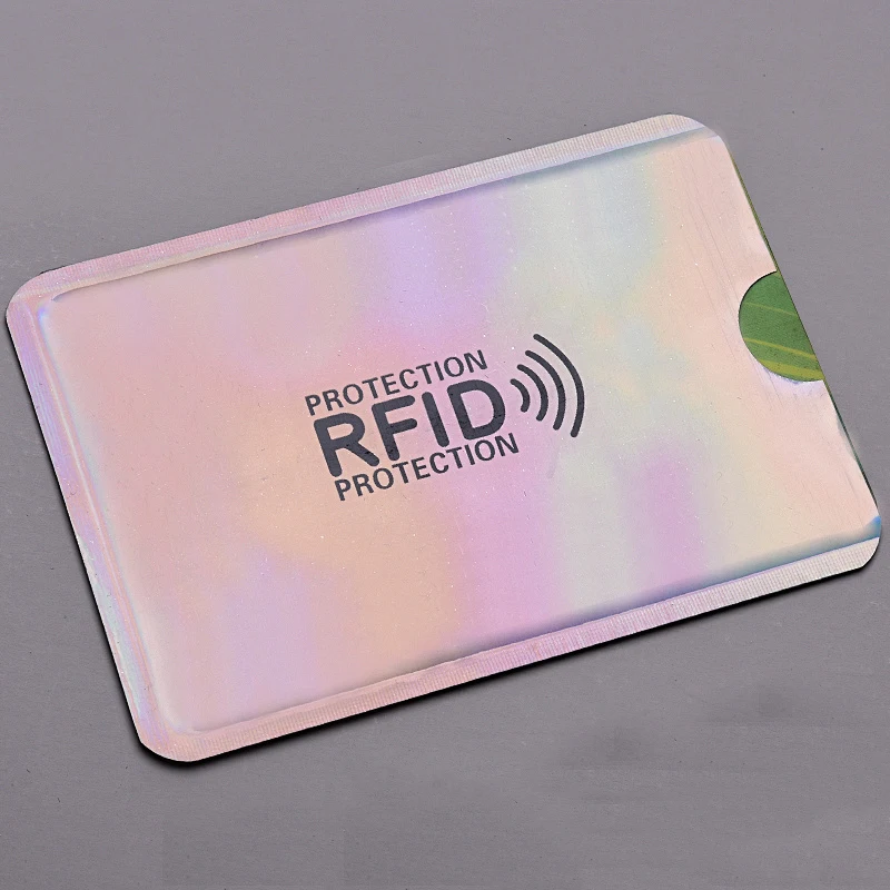 

100pcs Anti Rfid Card Holder NFC Blocking Reader Lock Id Bank Card Holder Case Protection Metal Credit Card Case Aluminium