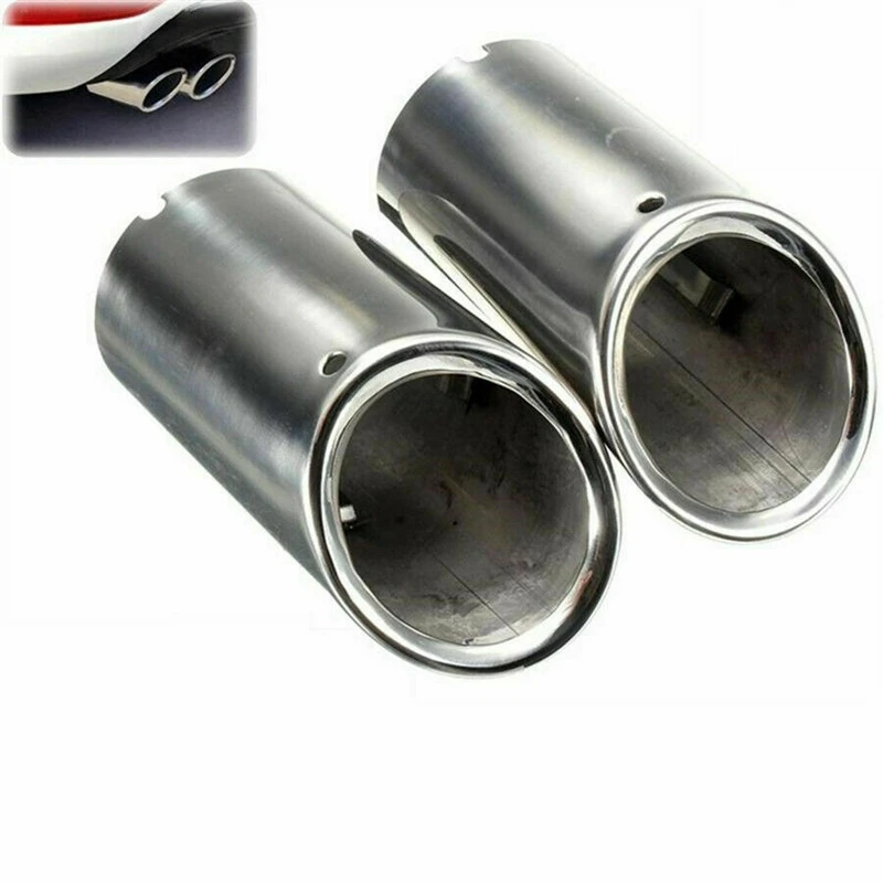 Car Exhaust Tailpipe Muffler Tube For BMW 2006 2007 2008 2009 2010 E90 E92 325 Stainless Steel Slip On Blue / Silver / Black