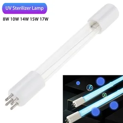 Lámpara germicida UV para esterilización de aire, tubo LED germicida con filtro de luz ultravioleta, G10q, 6W, 8W, 10W, 15W, 17W