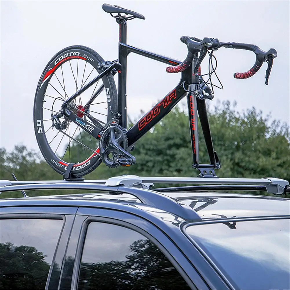 Bicycle Roof Rack Roof-Top Bike Parking Rack Portable Quick Release Bike Block Mount Front Fork Fixed Clip Car Roof Luggage Rack