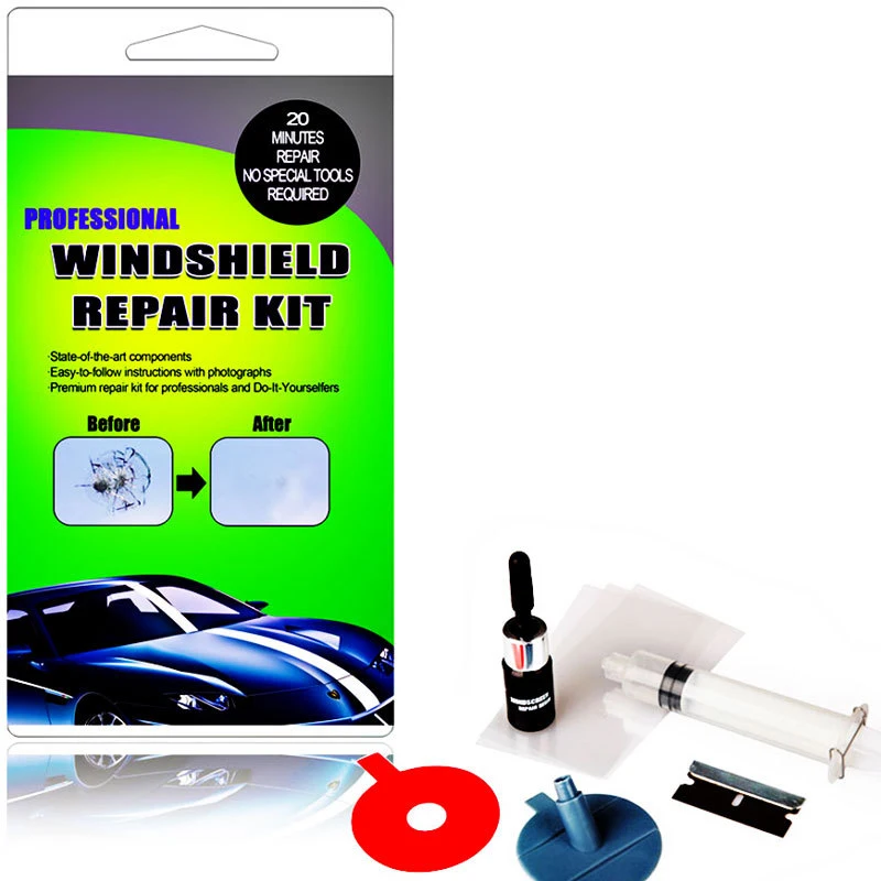 

Practical DIY Car Windshield Repair Kit tools Auto Glass Windscreen Repair Set For Auto Window Chip Crack Star Bullseye