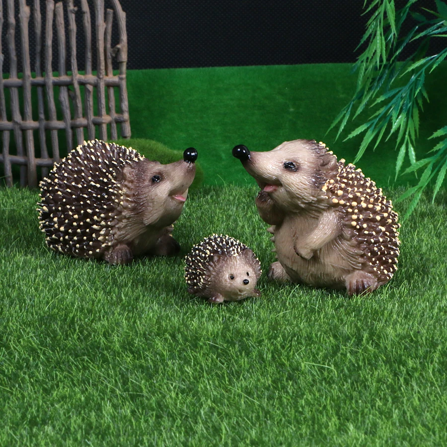 Realistic Hedgehog Models Animal Action Figures Figurines Wild Forest Animal Zoo Models For Children Educational Toys