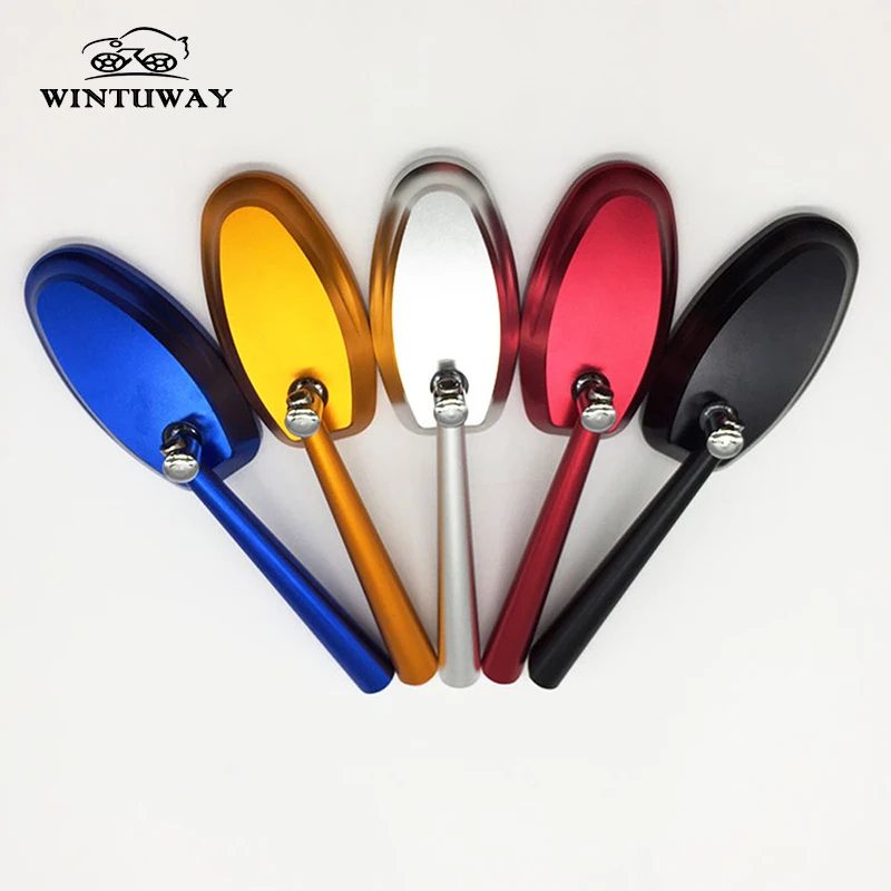 WINTUWAY 5 Colors Available Modification of Universal Motorcycle Rearview Mirror CNC All Aluminum Motorcycle Side Mirrors