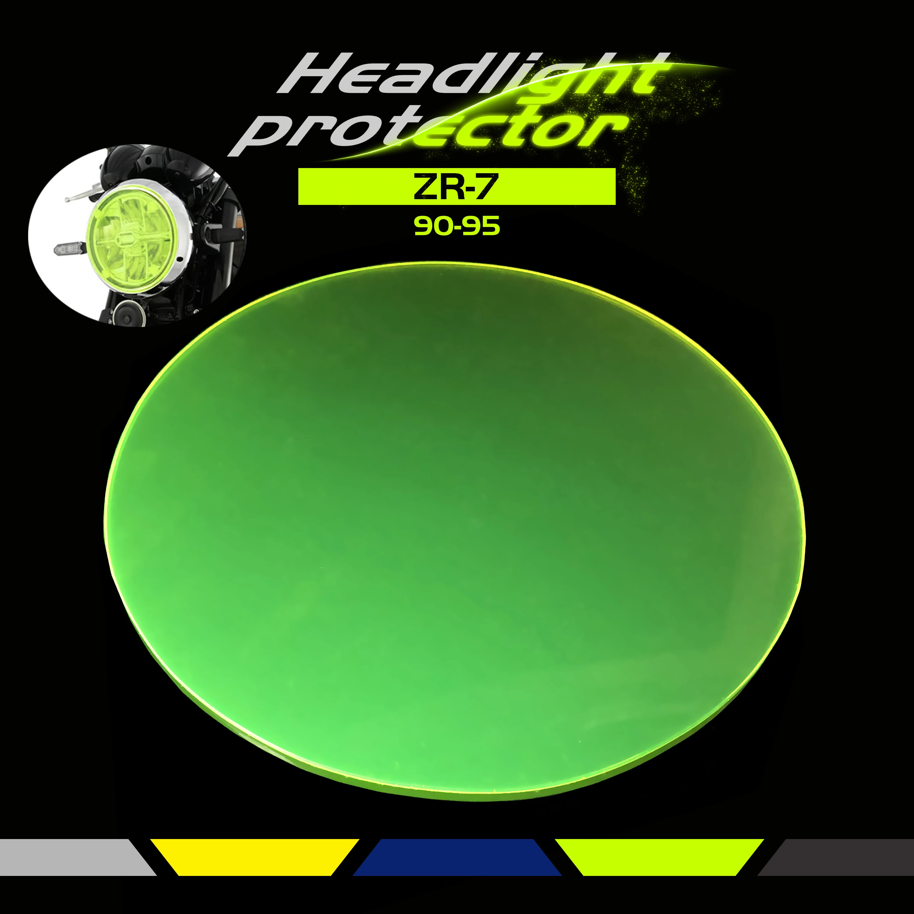 

Motorcycle High Quality ABS Headlights Protector Cover Screen Guard Lens For ZR-7 zr-7 1990-1995 Years