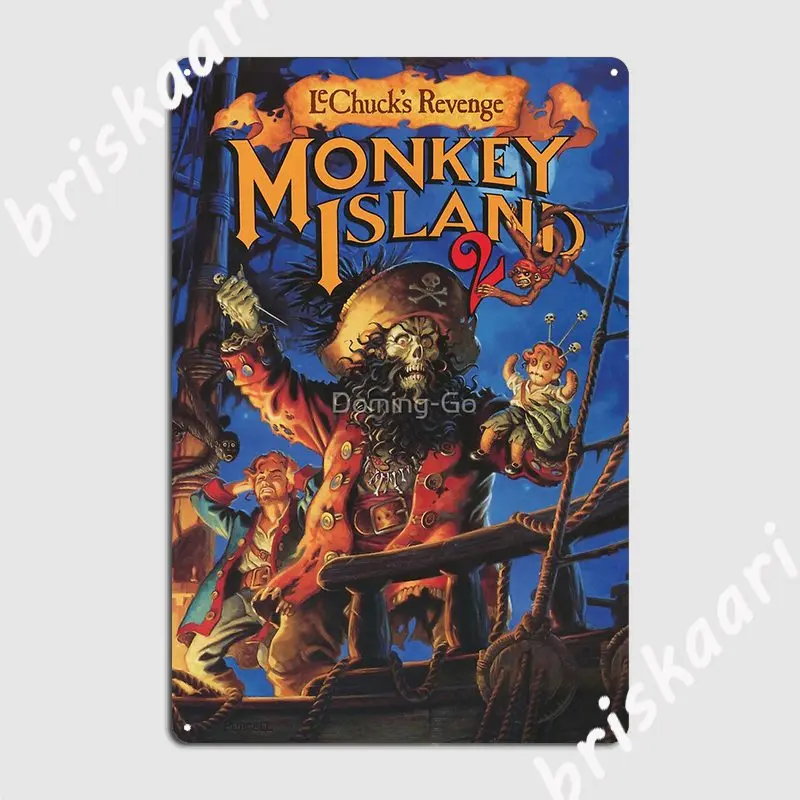 Monkey Island 2 Lechuck S Revenge Metal Plaque Poster Plaques Living Room Vintage Cinema Kitchen Tin Sign Poster