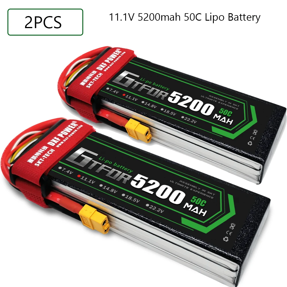 GTFDR 3S 11.1V 5200mah 50C-100C Lipo Battery 3S XT60 T Deans XT90 EC5 For FPV Drone Airplane Car Racing Truck Boat RC Parts