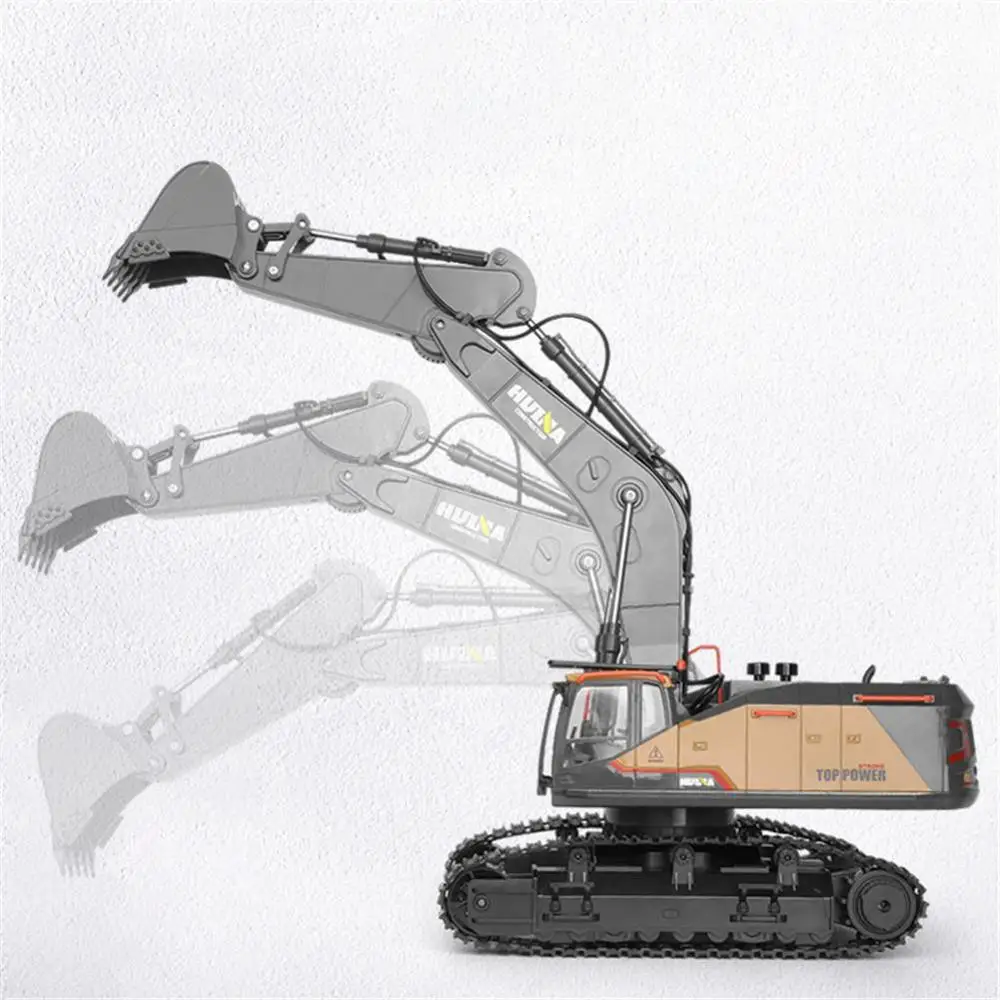 1/14 Huina 1592 Remote Control Truck 22CH RC Excavator Vehicle Alloy Caterpillar Crawler Bucket Toys Model