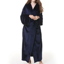 Autumn winter Women's bathrobe 10XL 9XL 8XL 7XL 6XL Bust 150cm plus size Sleepwear women