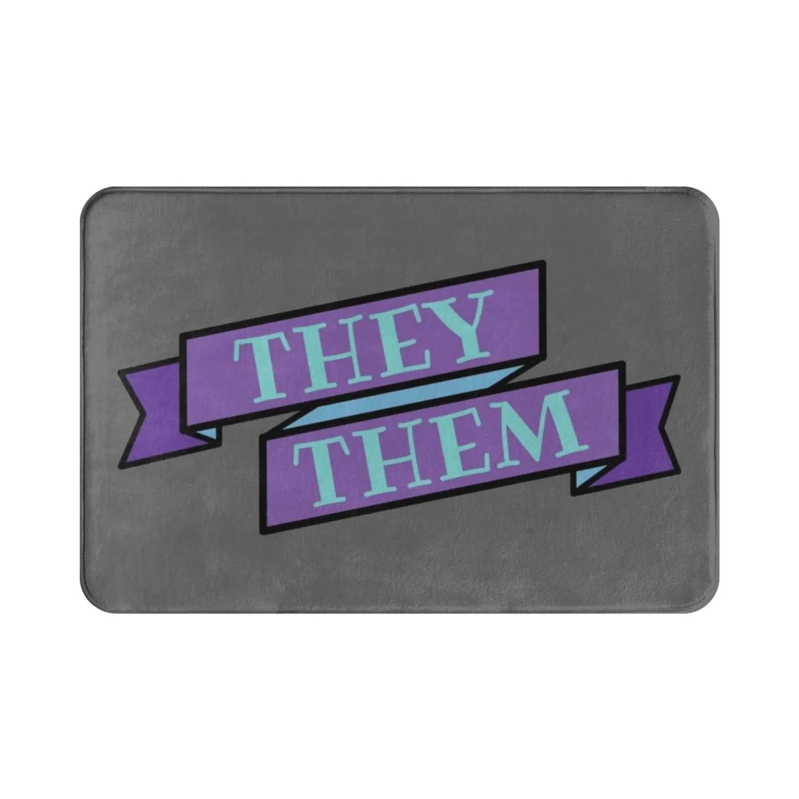 They / Them Pronouns Carpet Mat Rug Cushion Soft Gender Pronouns Gender Neutral Them Queer Equality Equal