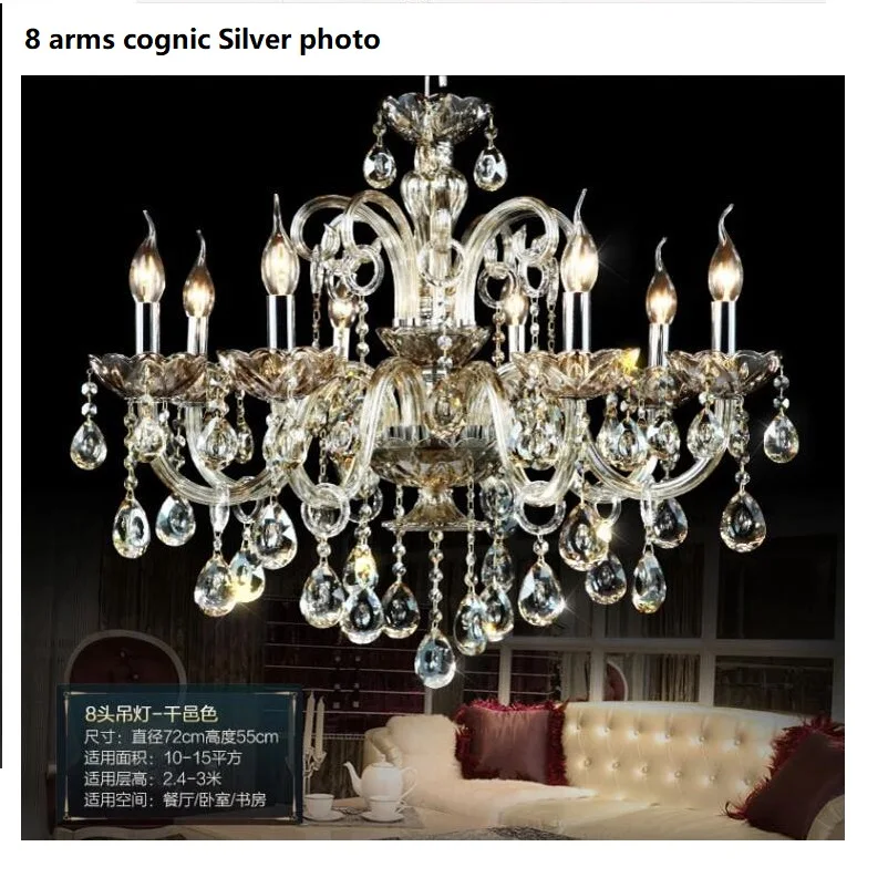 New Modern Big Lustres Chandelier 100% K9 Crystal Luxury Large Home Decoration Gold/Cognic/Clear Lighting Fixture