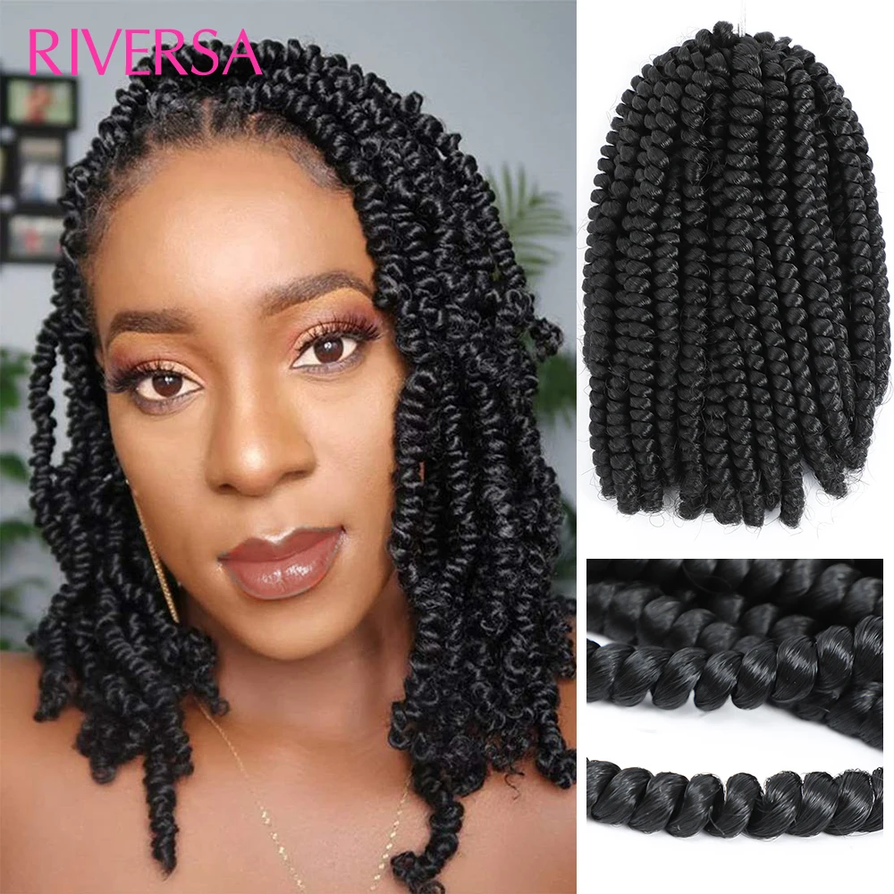 

8-дюймовые весенние плетения крючком для волос Passion Twists Вязание крючком Наращивание волос для чернокожих женщин Вязание крючком Косички Cheveux