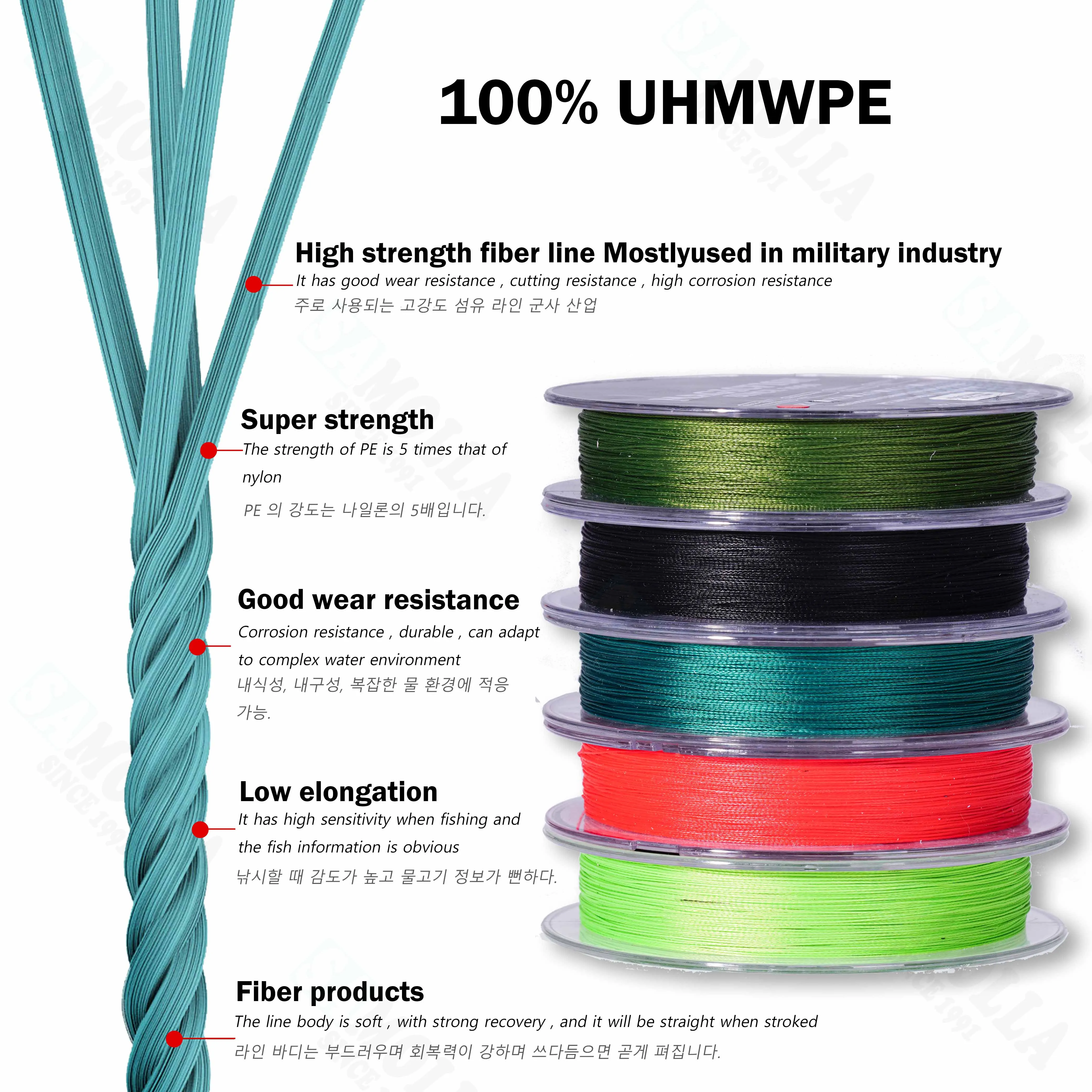 Tramada multifilamento PE de alta resistencia para pesca - imagen 5