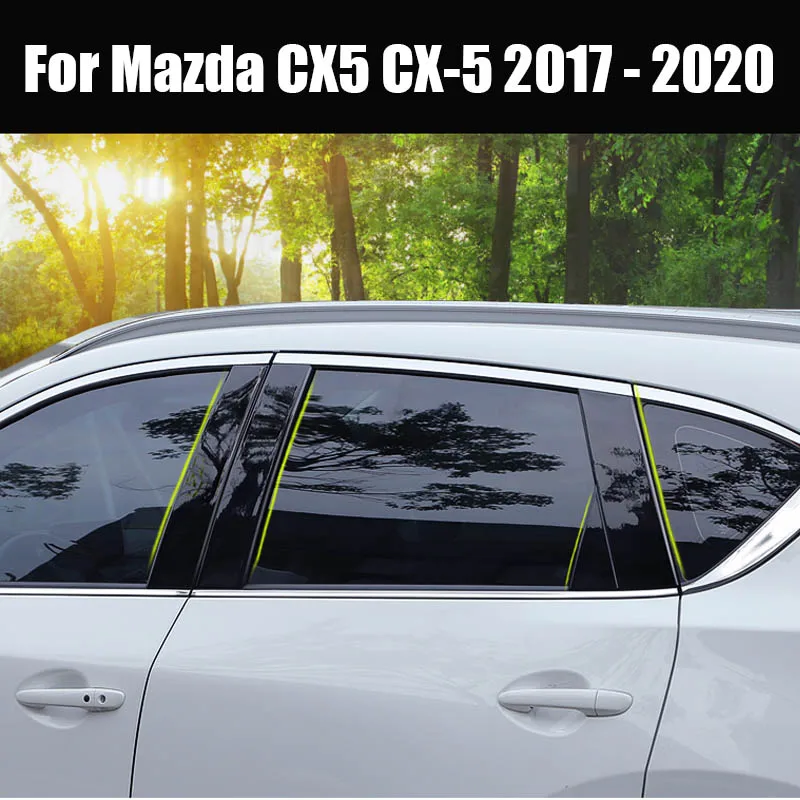 

Car Door Window Middle Column Trim Decoration Protection Strip Stickers for Mazda CX5 CX-5 2017 2018 2019 2020 Car Accessories