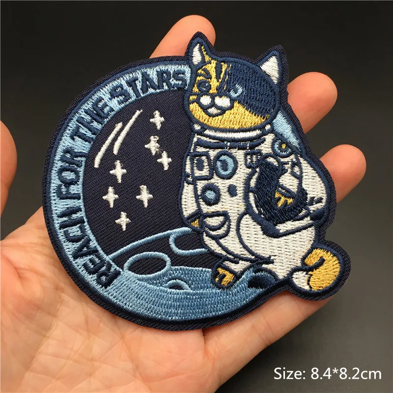 UFO Rocket Alien Patches for Clothing Stripes Appliques Embroidery Badge Sewing DIY Decoration Clothes Sticker Iron on Patch