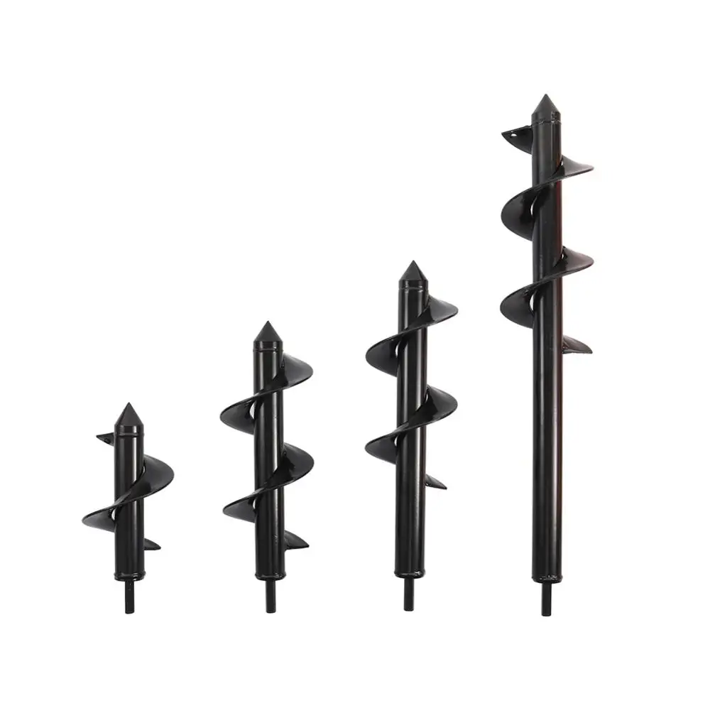 Broca Espiral para Jardim Ground Drill Bit Auger Semente Planta Plantação de Flores Hole Digger Tool Tamanhos