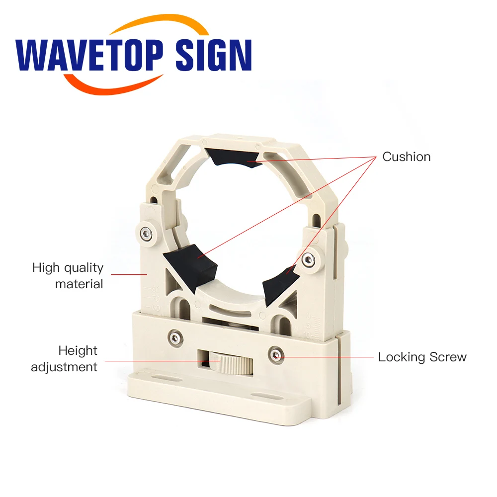 Wavtopsign-Soporte de tubo láser CO2, soporte de plástico Flexible de 50-80mm para máquina cortadora de grabado láser de 50-180W, 1 par, 2 uds.