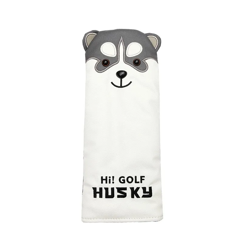 1 pc Husky Golf Driver Head Cover Cartoon Animal #1 #3 #5 #7 Woods PU Leather HeadCover Blade Mallet Putter cover Iron Covers