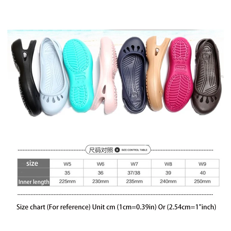 Hospital Scrub Slippers Breathable Lightweight Skidproof Summer Female Flat Sandals Nurse Shoes Medical Shoes EVA Clogs