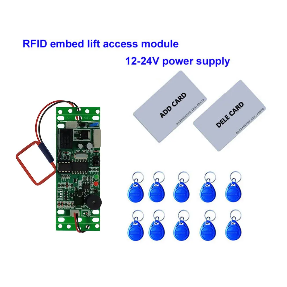 RFID EM/ID 임베디드 문짝 액세스 제어 인터콤 액세스 제어, 마더 카드 2 개 포함, 9-24V 전원 