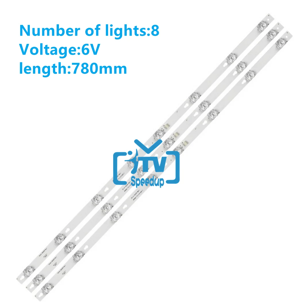 300pcs LED Backlight Strip for Thomson 43UC6306 TCL L43S4900 43S303 43S305 43DP608 D43A810 TOT_43D2900_3X8 OEM43LB06_LED3030F2.1