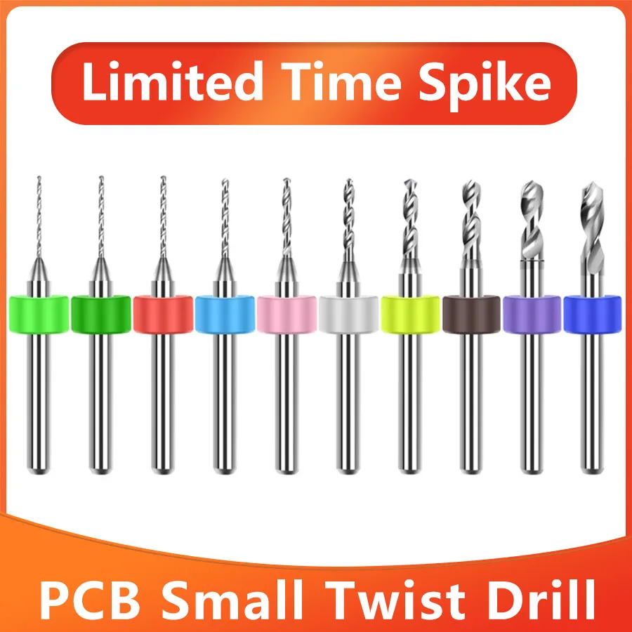 PCB drill bit Tungsten steel alloy precision small drill bit 0.10mm-1.5mm Twist drill mini small fixed shank metal drill bit set