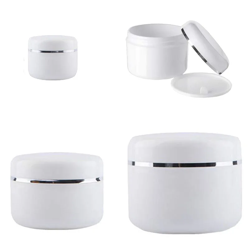 10Pcs Empty Cosmetic Containers 10g 20g 30g 50g 100g 250g Refillable Bottles Travel Face Cream Lotion Plastic Makeup Jar Pot