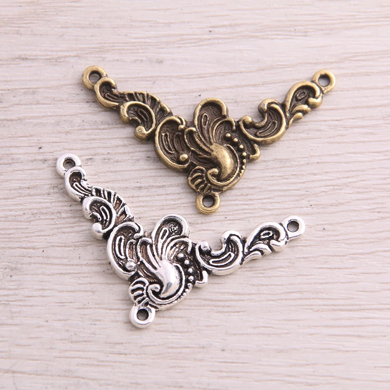 10PCS 24x43MM two colorZinc Alloy Modeling Charms Connect Charms Diy Jewelry Findings Accessories wholesale