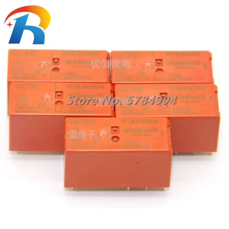 Free Shipping 5Pcs/lot New Original TE SCHRACK RTE24012 RTE24024 RT424012 RT424024 RT4242730 RTE24730 8A250VAC DIP8 Power Relay