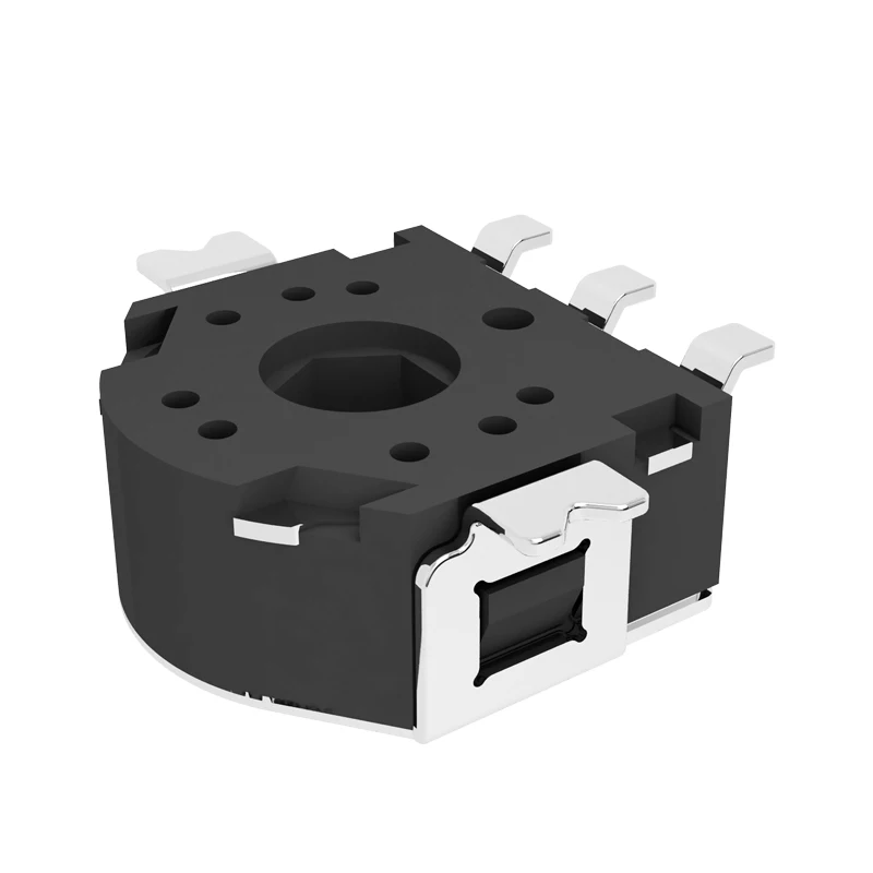 5pcs Kailh Black Rotary Shaft Encoder, 180 Degrees Rotation,with 100,000 Cycles Lifespan EN652812A03