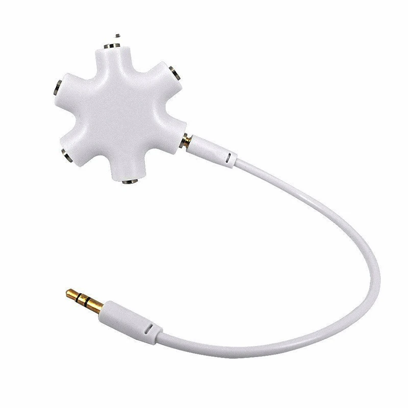 Hot Aux Earphone Splitter Audio Cable Adapter Converter 1 To 5 Earphone Port 3.5mm Jack Aux Music Sound Output Cables