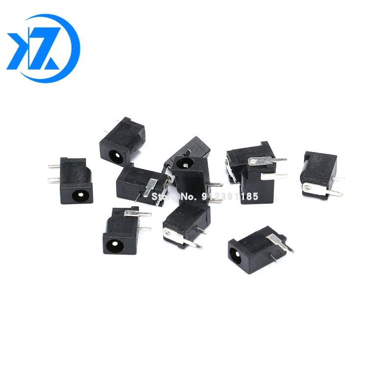 10 pièces offres spéciales haute qualité DC-002 0.3A 50V noir DC prise d'alimentation connecteur DC002 3.5*1.1mm 1.1 prise