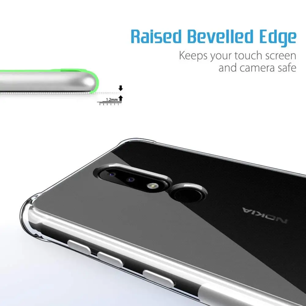 Clear Rubber Case For Nokia 5.1 Plus Shock Proof Soft Cover For Nokia 3.1 Plus Silicone Bumper Case on Nokia 6.1 7.1 Plus 8.1