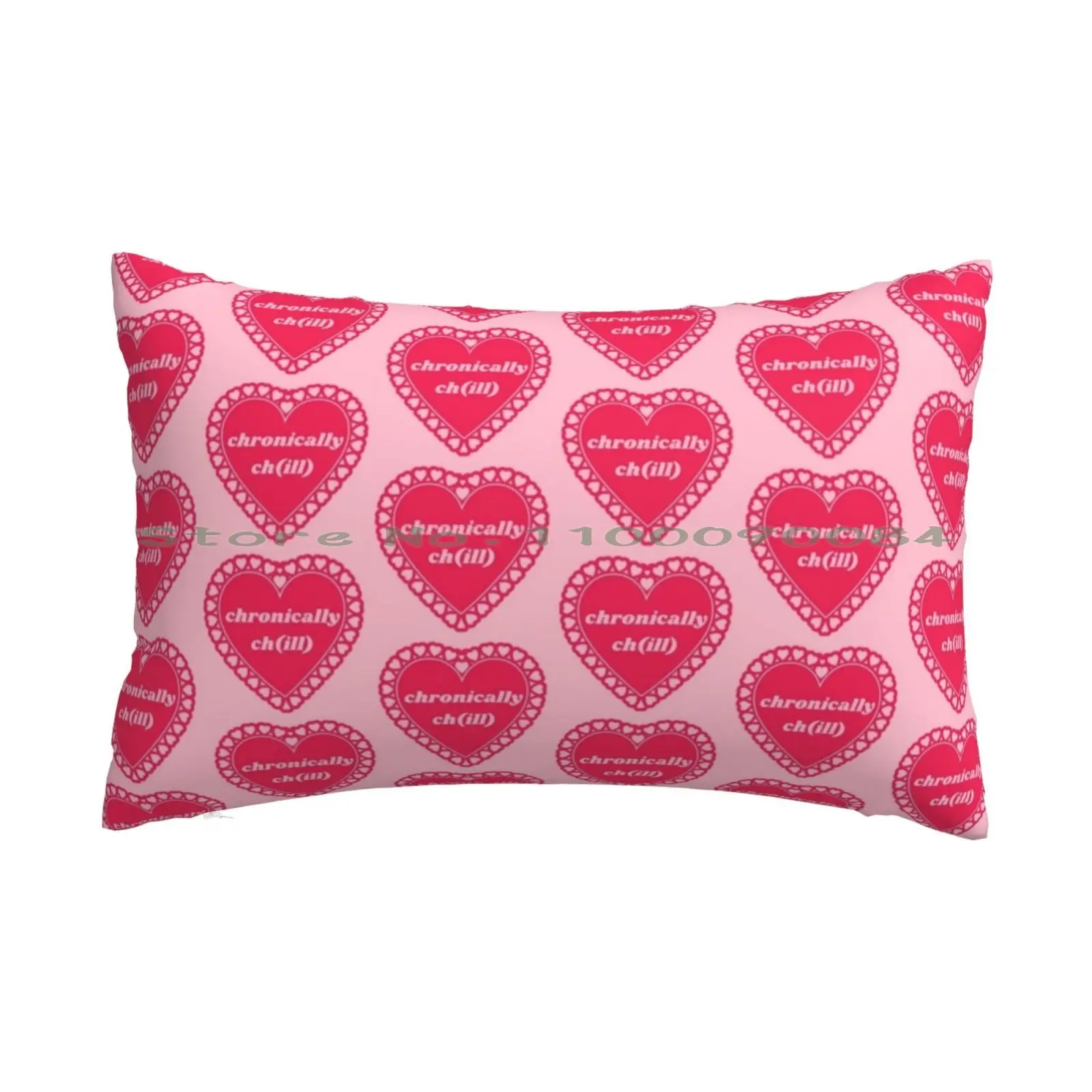 Chronically ( Ill ) Chronic Illness Heart Pillow Case 20x30 50*75 Sofa Bedroom Khamzat Chimaev Khabib Nurmagomedov Record