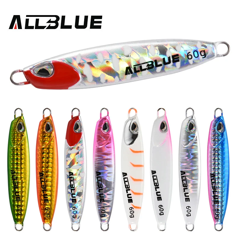 ALLBLUE DRAGER Force Metal Jigging Spoon 60g 80g 100g Artificial Bait Off Shore Slow Jig Fishing Lure Super Hard Tackle image 3