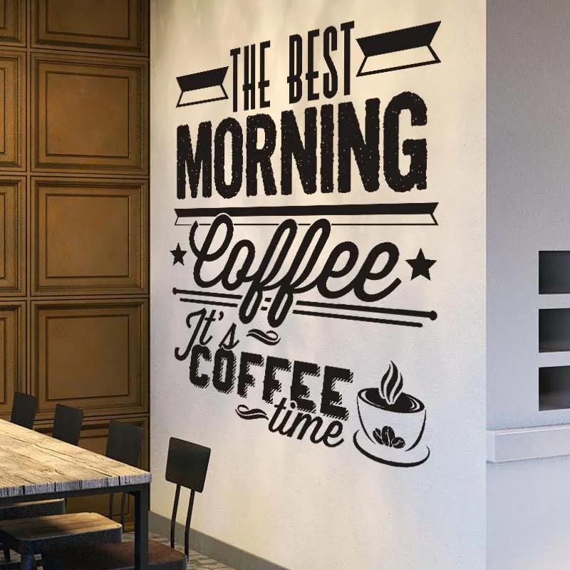 

Coffee Shop Sign Quality Goods Premium Goods Logo Cafe Decor Highest Quality Wall Cup Decal Sticker Vinyl