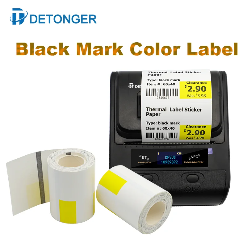 Imagem -03 - Detonger-mini Impressora Térmica Portátil Impressora com Rolos Black Mark Etiqueta da Etiqueta bt Barcode Maker Android Ios Dp30s 80 Milímetros