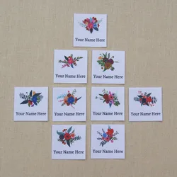 70piece Custom Ironing Labels, Personalized Brand , Logo or Text, Clothing Labels,  Custom Printed Fabric Label (YT272)