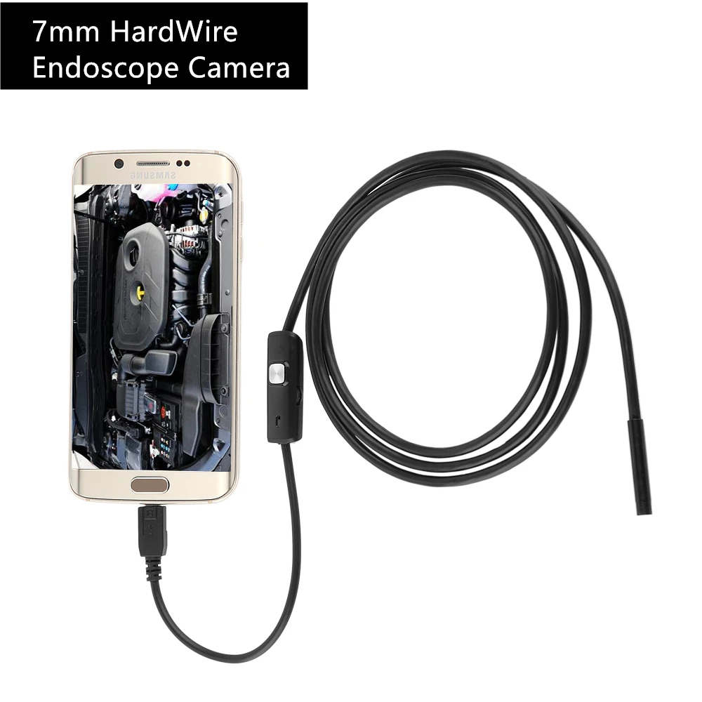 

7mm Endoscope Usb Camera HardWire Cable Car Detector Endoscopio Boroscopio Kamera Endoscoop Otoscopio Android Phone Borescope