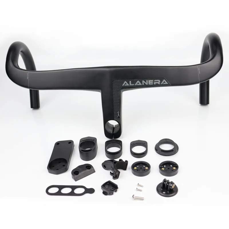 DEDA ALAENRA Carbon Road Integrated Handlebar 28.6mm Carbon Handlebars With Bike Computer Holder