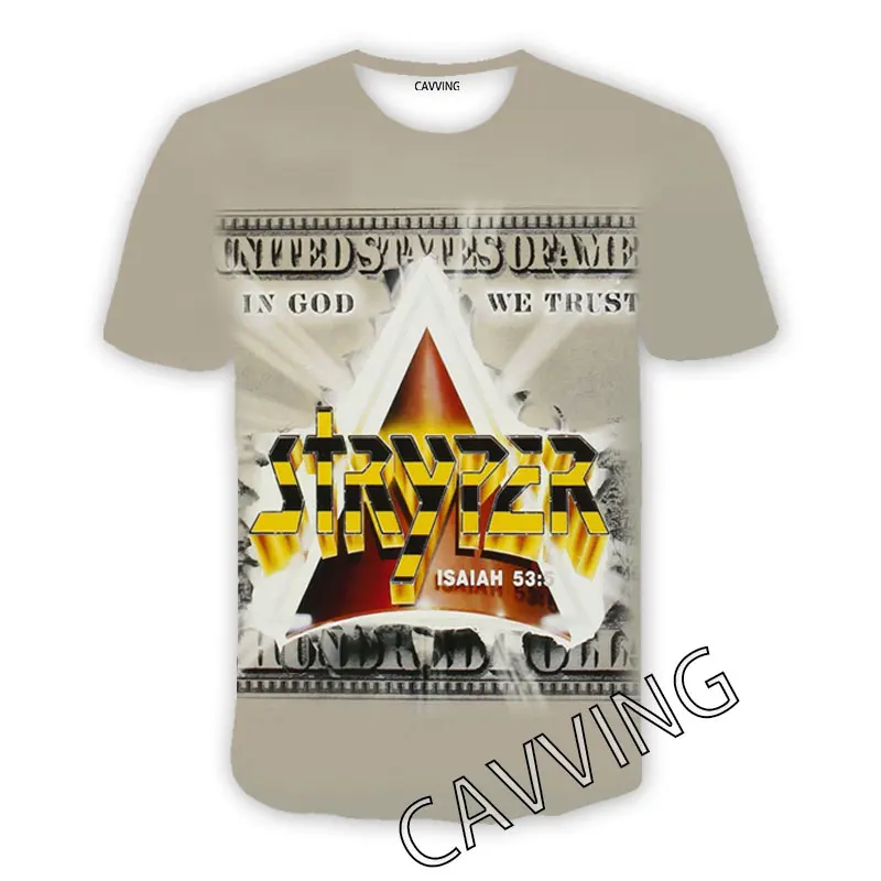 CAVVING 3D Printed  Stryper Rock  Casual T-shirts  Hip Hop T Shirts Harajuku Styles Tops Clothing for Men/women  T01